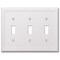Amerelle Amerelle Chelsea White 3 gang Stamped Steel Toggle Wall Plate 1 pk 149TTTW - alternate 2